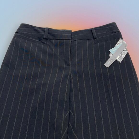 APT. 9 Women’s 6 Black Pinstripe Maxwell Modern Fit Pant - Picture 1 of 4